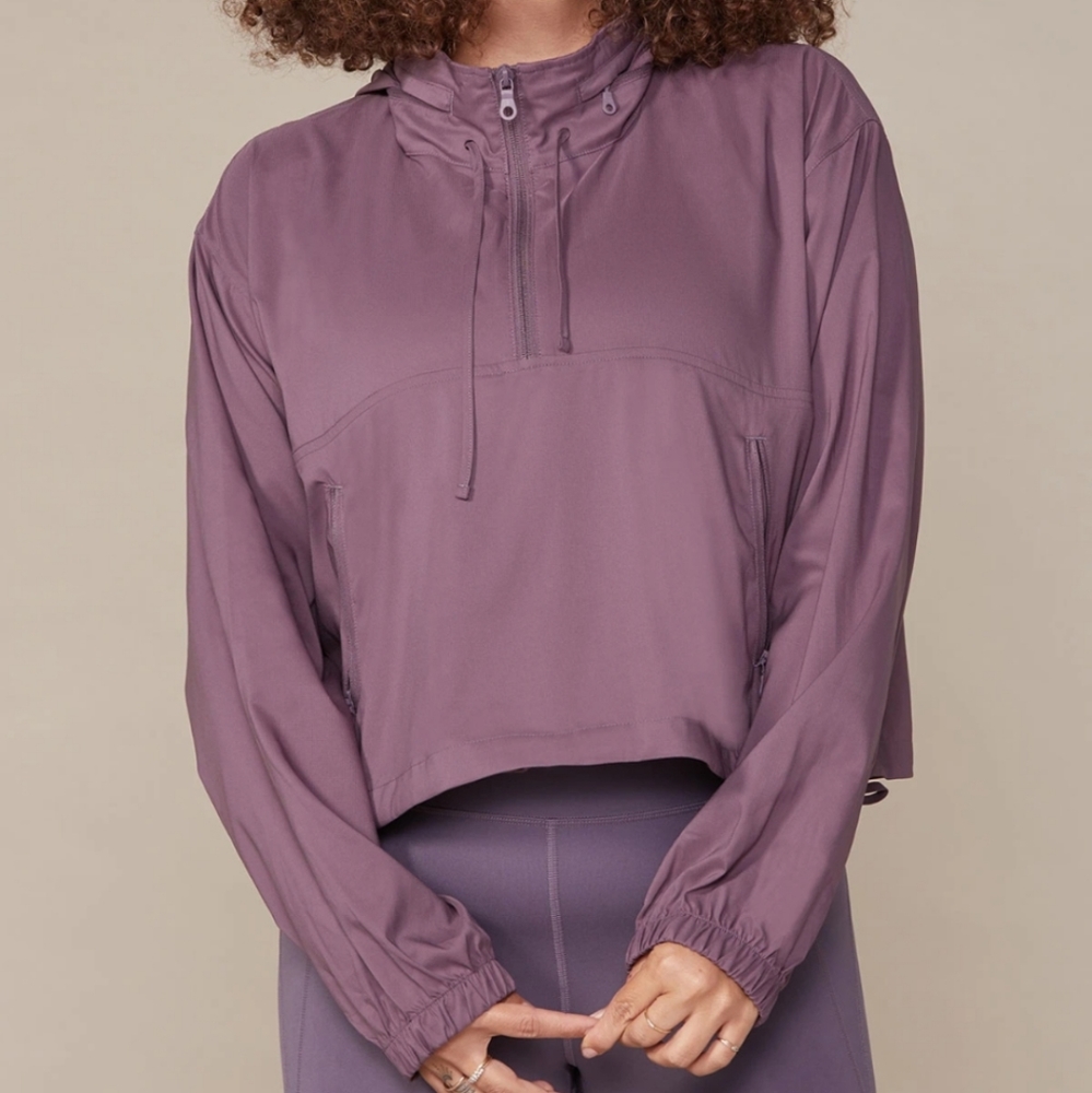 Girlfriend collective hummingbird half zip